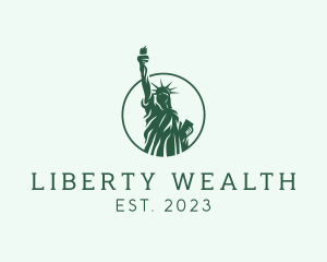 Silhouette Statue of Liberty  logo design