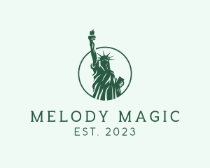 Silhouette Statue of Liberty  logo