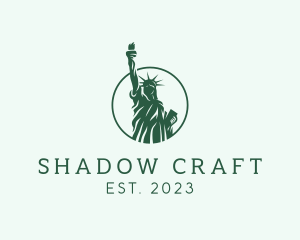 Silhouette Statue of Liberty  logo design