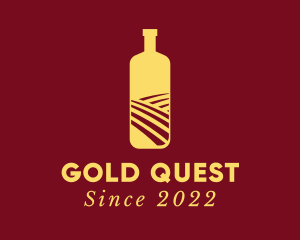 Gold Bottle Drink logo design