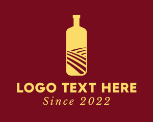Grains - Gold Bottle Drink logo design