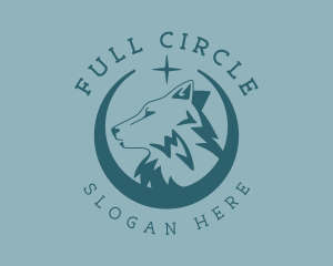 Crescent Moon Wolf Gaming logo design