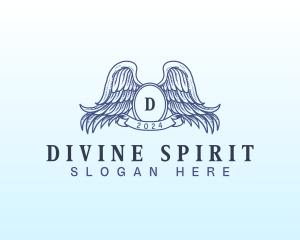 Spiritual Religious Angel Wings logo