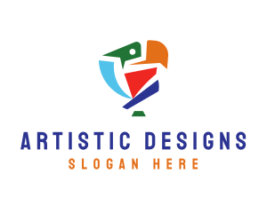 Artistic Creative Bird logo design