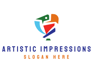 Artistic Creative Bird logo design