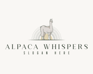 Wildlife Zoo Llama logo design