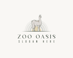 Wildlife Zoo Llama logo design