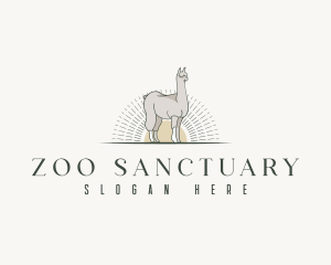 Wildlife Zoo Llama logo design