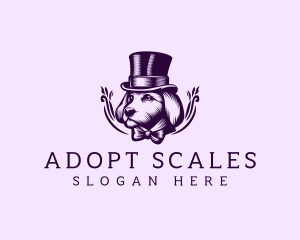 Top Hat Dog Ribbon logo design