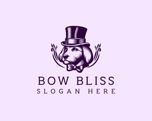 Top Hat Dog Ribbon logo design