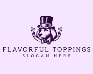 Top Hat Dog Ribbon logo design