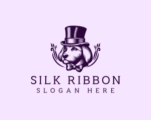 Top Hat Dog Ribbon logo design