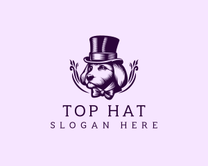 Top Hat Dog Ribbon logo design