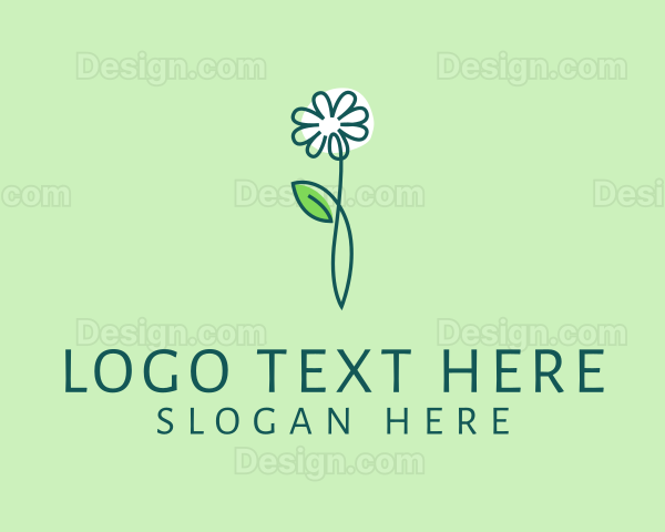 Minimalist Leaf Flower Logo