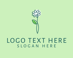 Minimalist Leaf Flower logo