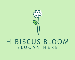 Minimalist Leaf Flower logo design