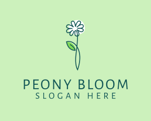 Minimalist Leaf Flower logo design