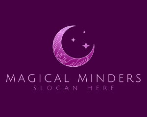 Floral Mystic Moon logo design