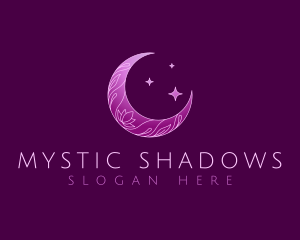 Floral Mystic Moon logo design