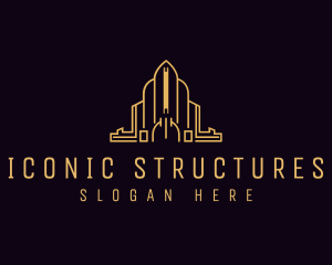 Landmark Building Tower logo design