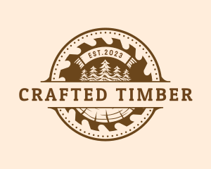 Wood Sawmill Workshop logo design