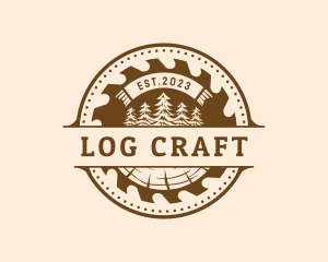 Wood Sawmill Workshop logo design