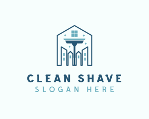 Cleaning Squeegee Building logo design