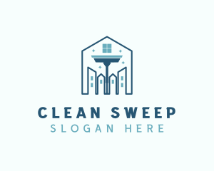 Cleaning Squeegee Building logo design