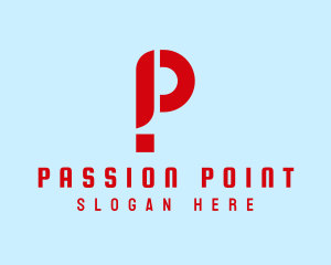 Exclamation Point Letter P  logo design