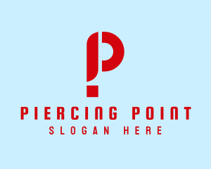 Exclamation Point Letter P  logo design