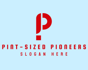 Exclamation Point Letter P  logo design