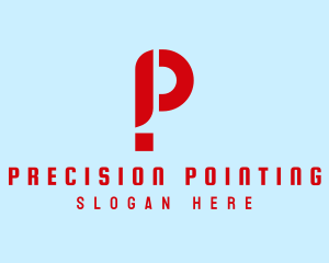 Exclamation Point Letter P  logo design