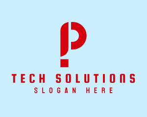 Exclamation Point Letter P  logo