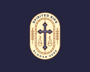 Cross Crucifix Church logo design