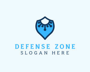 Virus Defense Shield logo design