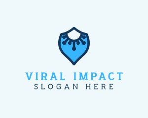 Virus Defense Shield logo design