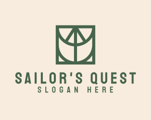 Geometric Sail Boat logo design