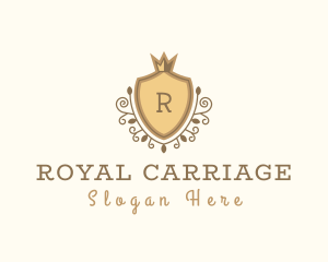 Shield Ornament Royal Hotel logo design