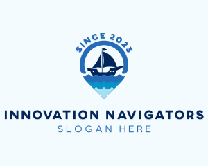 Sailing Boat Ocean Tourism logo design