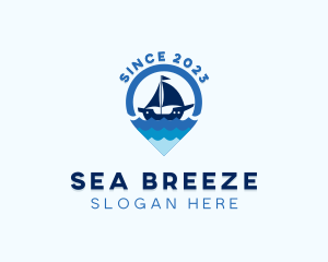 Sailing Boat Ocean Tourism logo design