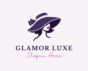 Glamorous Hat Lady logo design