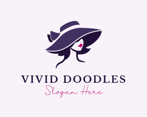 Glamorous Hat Lady logo design