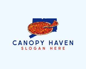 Connecticut Pizza Food logo design