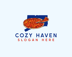 Connecticut Pizza Food logo design