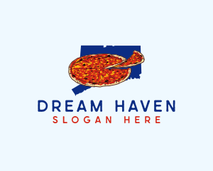 Connecticut Pizza Food logo design