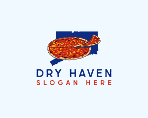 Connecticut Pizza Food logo design