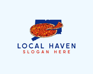 Connecticut Pizza Food logo design