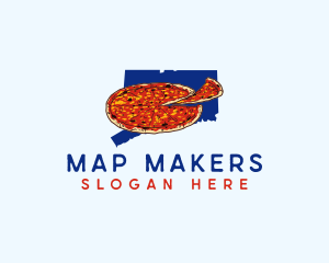 Connecticut Pizza Food logo design