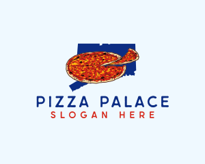 Connecticut Pizza Food logo design