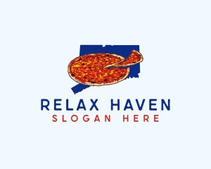 Connecticut Pizza Food logo design